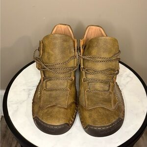 Fashion 100% Caoutchouc Natural Rubber Men’s Brown Heavy Duty Ankle Boots